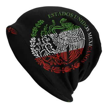 Орел Осень Весна Тонкая Шапочка Для Мужчин Женщин Мексиканский Флаг Тюбетейки Шапочки Лыжные Шапочки