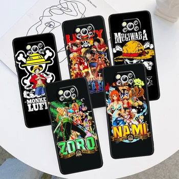 Аниме Ones P-Piece Art Чехол Для Телефона Xiaomi Mi Poco X5 X4 X3 M5 M5S M4 M3 F5 F4 F3 F2 C40 Pro GT NFC 5G Черный Чехол