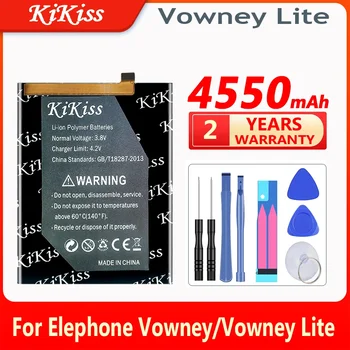Аккумулятор для телефона KiKiss 4550 мАч для аккумуляторов Elephone Vowney/Vowney Lite