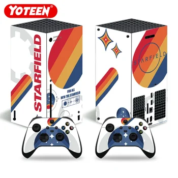Наклейка Yoteen Xbox Serious X в виде скина Star Field Anime для игровой консоли, виниловый чехол для контроллера, легко снимается