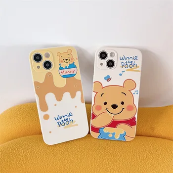 Чехол для телефона Winnie the Pooh Disney Bear для iPhone 6s 7p 8p 11 12 13 14 ProMax Plus XR XS SE Mini с Забавной Защитой От Падения, Полная Задняя крышка