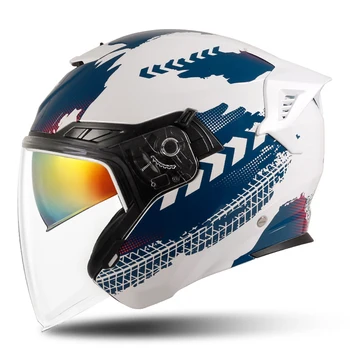 M-3XL Белый Проволочный Мотоциклетный Шлем С Открытым Лицом, Износостойкое Снаряжение Для Мотокросса, Дышащая Защита Головы, Гоночный Шлем От Падения