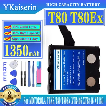 YKaiserin 1350 мАч Батарея для MOTOROLA TLKR T61 T81 T5 T6 T7 T8 T50 T60 TLKR T80 T80Ex XTR446 XTB446 XT180 XTK446 Радио