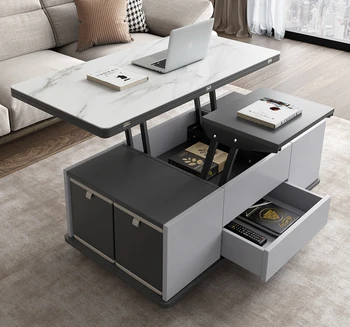 Мебель для маленькой гостиной двойного назначения, многофункциональный бытовой, расширяемый и складной журнальный столик