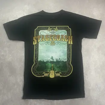 Концерт Калифорнийского музыкального фестиваля Stagecoach, черная футболка с графическим рисунком, Размер маленький