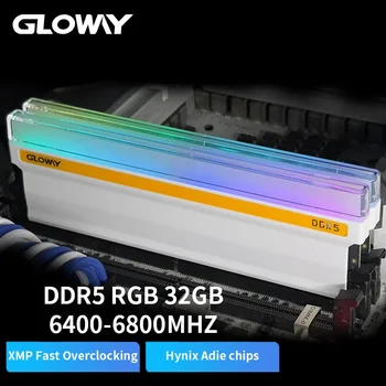 Gloway Оперативная память DDR5 RGB 16GBX2 6400 МГЦ 6800 МГЦ 7000 МГЦ Оперативная память Memoria DDR5 РадиАтор UDIMM Двухканальный Настольный ПК Computador