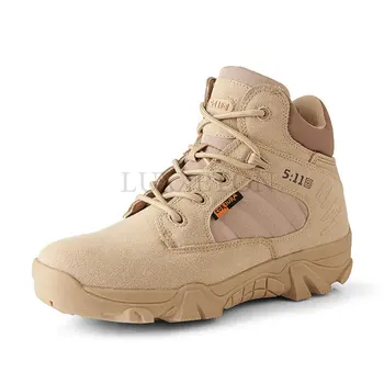 Мужские тактические ботинки, армейские ботинки, мужская военная непромокаемая рабочая защитная обувь для пустыни, обувь для скалолазания, походная обувь, мужские уличные ботинки до щиколоток