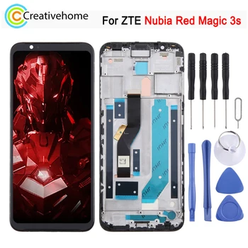 ЖК-экран AMOLED для телефона ZTE Nubia Red Magic 3s 6,65-дюймовый дисплей с рамкой, полная замена дигитайзера в сборе