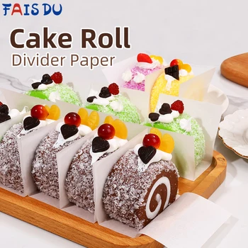 Рулет для выпечки FAIS DU Cake Swiss Roll Бумага для окантовки Оберточная бумага Разделительная бумага для пищевых продуктов Форма для выпечки хлеба в духовке, Жиронепроницаемая бумага