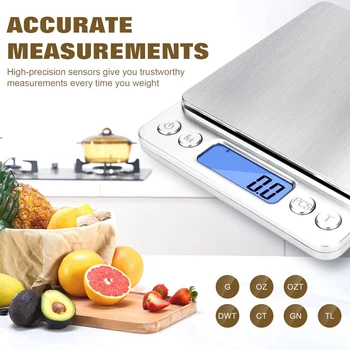 1 ШТ. Цифровые весы для пищевых продуктов Кухонные весы Цифровые с отслаиванием веса В граммах и унциях
