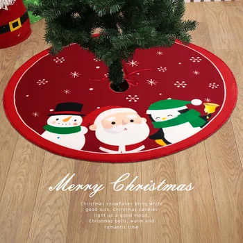 Юбка для Рождественской Елки Мультфильм Лось Санта Клаус Снеговик Рождественская Елка Декоративная Юбка Веселый Рождественский Декор Natal Navidad Новый Год 2024