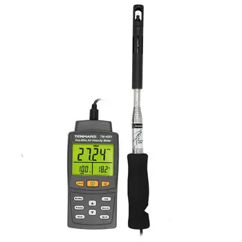 Цифровой термоанемометр Расход воздуха (объем) Расчет температуры влажности Измерение скорости воздуха TM-4001