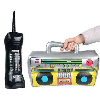 Надувной забавный радиобумб ПВХ Надувные шары Реквизит для фотобудки Надувной магнитофон для декора вечеринок 80-х 90-х годов