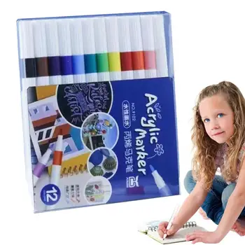Акриловые ручки для рисования, Светостойкие разноцветные маркеры для рисования, Долговечные Акриловые цветные ручки для наскального рисунка
