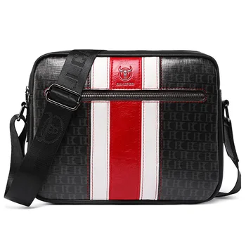 Мужская сумка BULLCAPTAIN, модная сумка через плечо, качественная мужская сумка-мессенджер, 10-дюймовая сумка для iPad, контрастные сумки, роскошная дизайнерская сумка