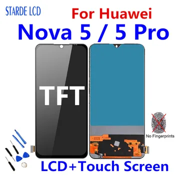 TFT ЖК-дисплей Для Huawei Nova 5 PRO ЖК-дисплей С Сенсорным Экраном Дигитайзер В Сборе Замена Телефона Для Nova5 PRO SEA-AL10 SEA-AL00 LCD