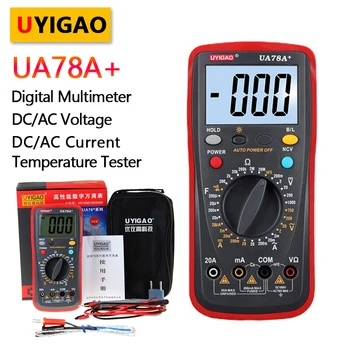 UYIGAO UA78A Plus Цифровой мультиметр 10A постоянного/переменного напряжения, Сопротивление току, Емкостный прибор для измерения температуры, мультиметр
