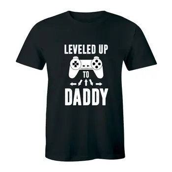 Leveled Up To Daddy Est 2019 Рубашка Объявление О беременности Мужская футболка Tee