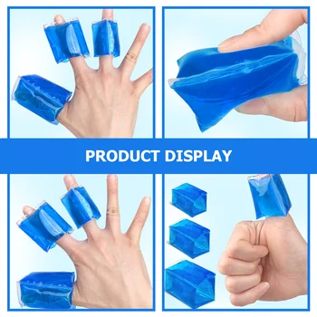 2 шт. пакетов со льдом при артрите, рукав для кольца на палец, защитный горячий холодный компресс, протектор 5X2 см, синий ПВХ