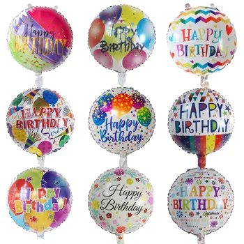 10шт 18-дюймовых воздушных Шаров с Днем Рождения, Воздушных шаров для душа ребенка, фольгированных шариков для украшения вечеринки с Днем рождения