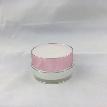 15 г акриловая пластиковая баночка с жемчужно-белой розовой крышкой крем для глаз / ночная сыворотка / эссенция / гель / увлажняющий крем / баночка для ухода за кожей / набор для дизайна ногтей