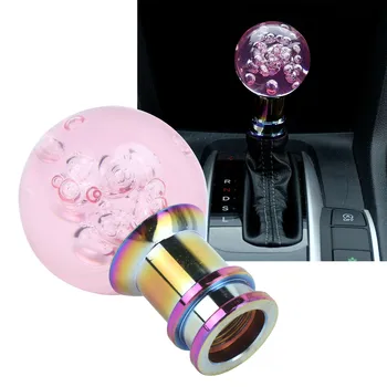 Ручка ручного переключения передач, Рычаг переключения передач, Розовый Хрустальный пузырь С 3 Резьбовыми Адаптерами, Универсальный