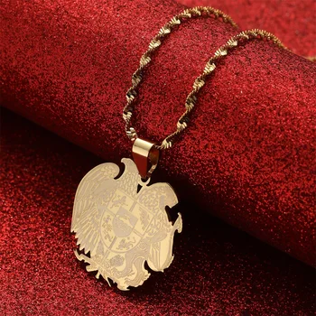 Большой Армянский Орел Кулон Ожерелья для Женщин с Гербом Армении Ювелирные Изделия
