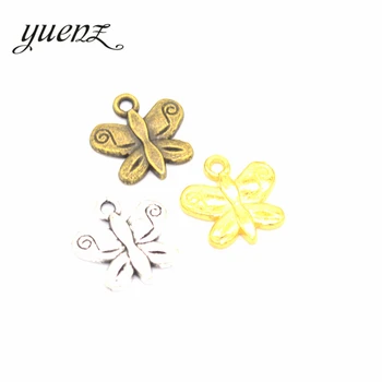 YuenZ 30 шт. Письмо Создано для вас Подвески в виде бабочек Антикварный Кулон DIY Изготовление ювелирных изделий Ожерелье Серьги Аксессуары D209