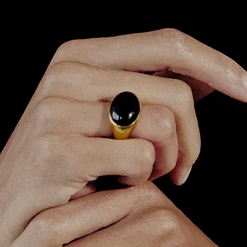 Модное офисное женское Кольцо из черного оникса с драгоценными камнями уникального дизайна, Роскошное Новое Модное Ретро-крутое усовершенствованное Кольцо-аксессуар