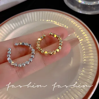 Модные женские кольца с геометрическим бисером в стиле панк, Винтажные металлические кольца серебристого цвета, индивидуальные ювелирные украшения
