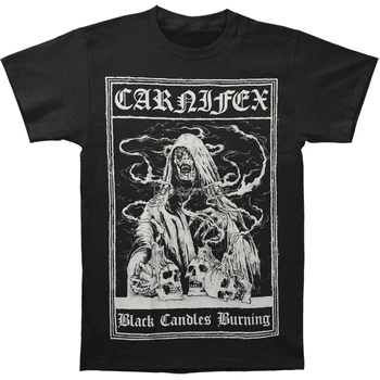 Мужская забавная футболка, женская крутая футболка, футболка с горящими черными свечами Carnifex.