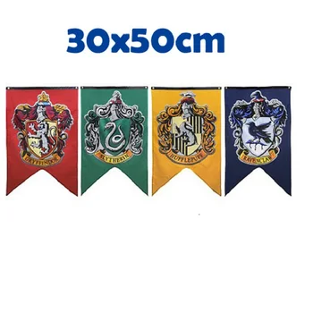 30 *50 см Баннер Harries Magic School, Напечатанный Флаг, Украшение из полиэстера, Вечеринка, Поттер, Подвесная Фигурка, Игрушки, Подарок для детей