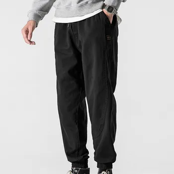 Мужские брюки-карго, повседневные джоггеры для бега трусцой, Корейская версия, Трендовые шаровары свободного кроя, прямые брюки, уличная одежда