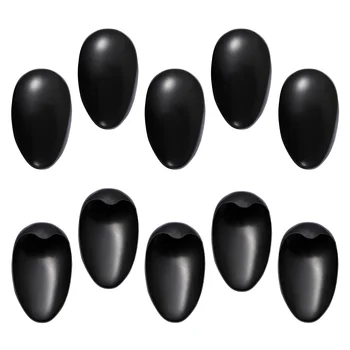 Lurrose 10 пар водонепроницаемых пластиковых защитных ушей, наушники-вкладыши для окрашивания в парикмахерской (черные)