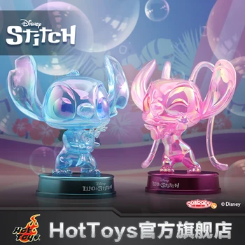 Фигурка Диснея Hot Toys Lilo & Stitch, Стич и ангел (Magic Edition), кукла из мини-коллекции Cosbaby, рождественский подарок для детей