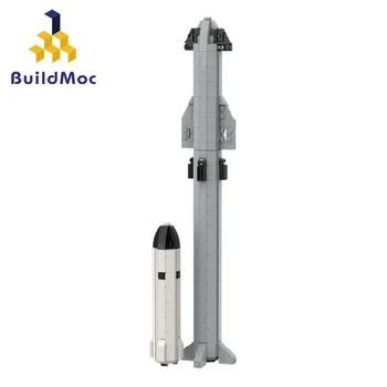 MOC SpaceX Сверхтяжелый Звездолет Ракета Строительные Блоки Набор Falcon РакетаНоситель Кирпичи Игрушки Для Детей Подарки На День Рождения