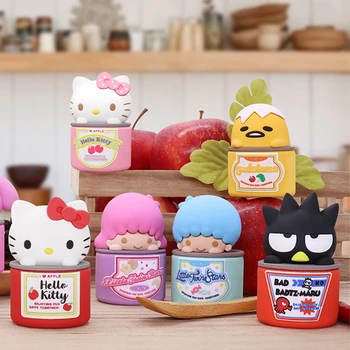 Таинственная коробка Sanrio Kawaii Hello Kitty Серии My Melody Family Jam Игрушечная модель Blind Box Украшение столешницы Подарок девушке