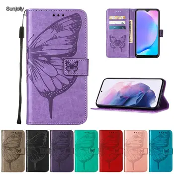 Sunjolly Butterfly Чехол для Телефона Motorola Moto G6 Plus 2018 One Power P30 Z3 Play E5 Флип-кошелек Из Искусственной Кожи Чехол coque