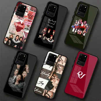 Красный Бархатный Смарт-Чехол для Мобильного Телефона Samung S23 S22 S21 Pro Ultra A13 A33 A53 NOTE 20 шт. Стеклянная Крышка Телефона Funda