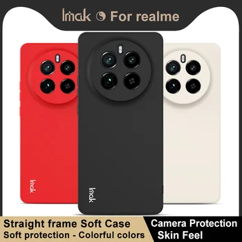 Для Realme GT5 Pro чехол IMAK Тонкий мягкий TPU прямая рамка Задняя крышка чехлы для телефонов Realme GT5 Pro