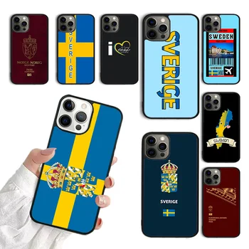 Чехол Для телефона с Паспортом Швеции Для iPhone 15 SE2020 11 12 13 14 Pro Max Mini Cover Для iPhone XS Max XR 6 7 8 Plus coque Fundas