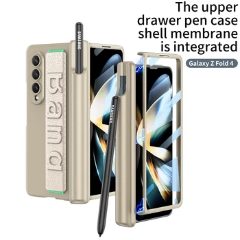Оригинальный Чехол GKK Для Samsung Galaxy Z Fold4 5G Case Магнитный Шарнир Браслет На Запястье Внешняя Защитная Крышка Экрана Для Galaxy Z Fold4