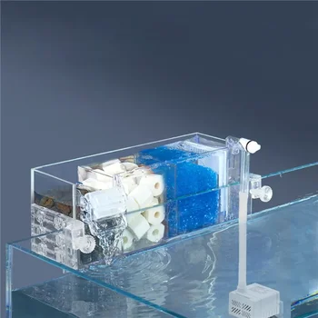 для аквариумов Чаша фильтра Наружное настенное устройство для очистки аквариума с рыбками 3 в 1