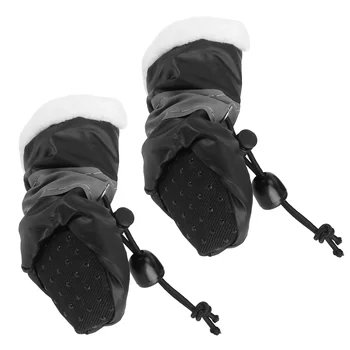 Зимние и непромокаемые ботинки для маленьких и средних собак с регулируемыми ремнями и противоскользящей подошвой
