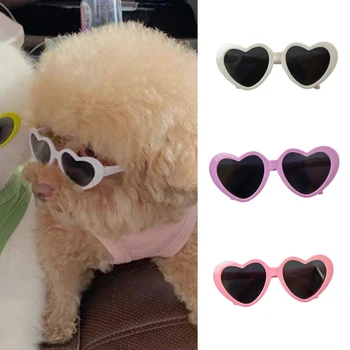 Новые Солнцезащитные очки для домашних собак и кошек в форме сердца в стиле Ins, очки для домашних животных, головной Убор для щенков, одежда для глаз, Милые Аксессуары для домашних животных