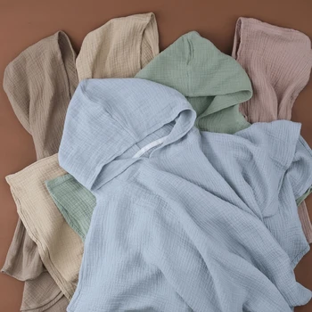Полотенце с капюшоном для малышей, хлопковое банное полотенце, детское одеяло, впитывающее полотенце