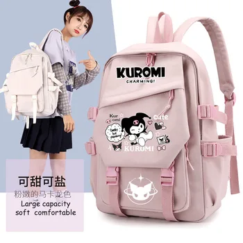Новые сумки Sanrio Kuromi, рюкзаки в стиле колледжа, студенческий школьный ранец большой вместимости, роскошный дизайн, 2yk, Женская милая сумка через плечо