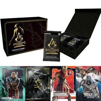 2023 Новая Коллекция Карт Assassin's Creed Cards 15th Anniversary Редкая Ограниченная Серия Черных Золотых Карт Аниме Настольные Игры Хобби Игрушки