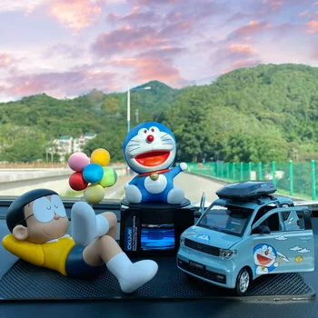 Doraemon Аниме Фигурка Автомобиля Украшения Ароматерапия Каваи Милая Крутая Кукла Модель Девочка Мальчик Центральная Консоль Друзья Подарки Украшения