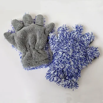 Перчатки для мытья автомобиля из сверхтолстой микрофибры Ultimate, белые
